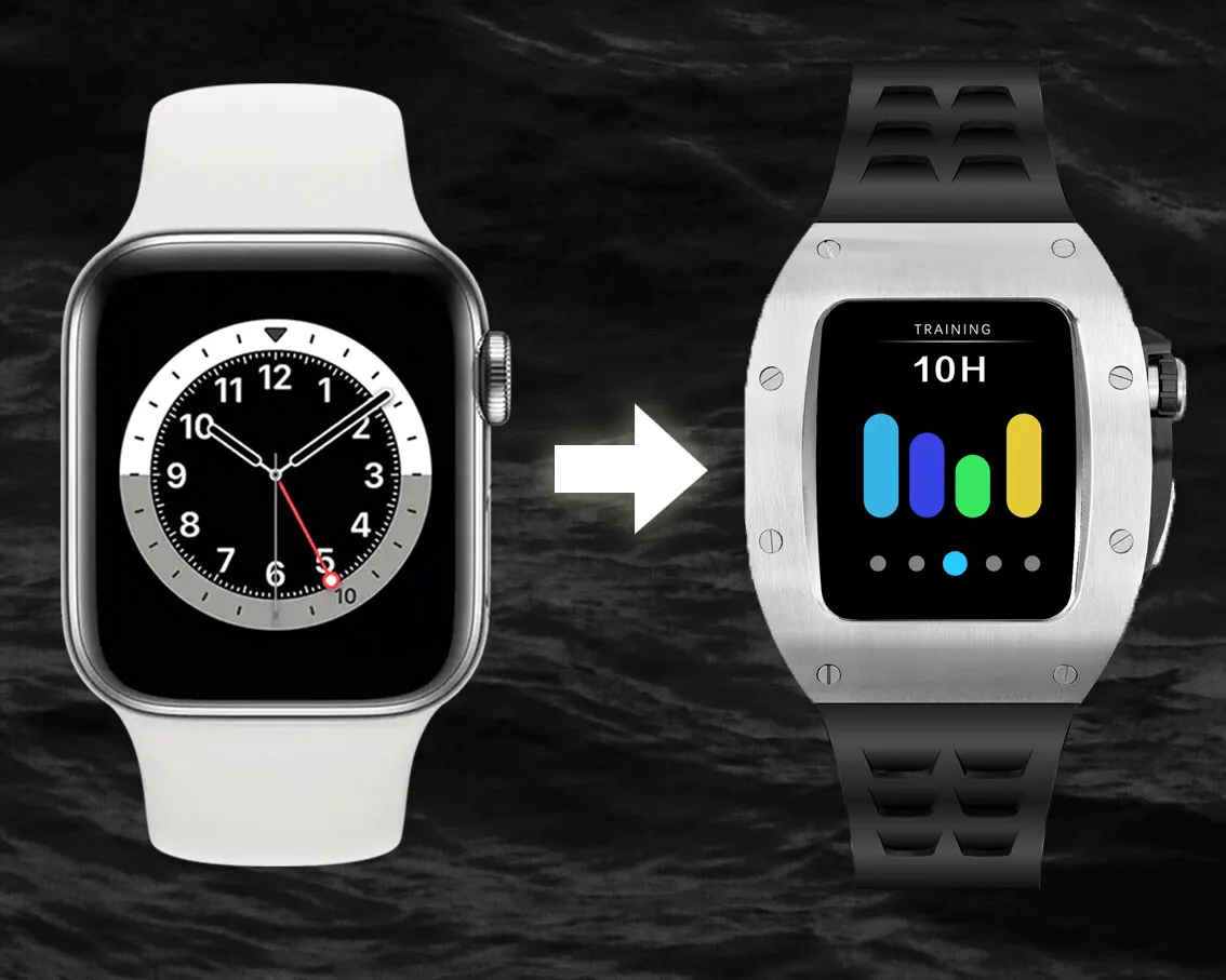 Silver/black Smartwatch Sports case