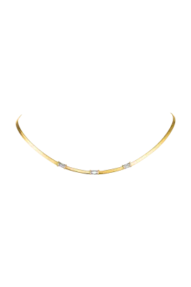 Sleek Baguette Necklace 14K Gold Plated