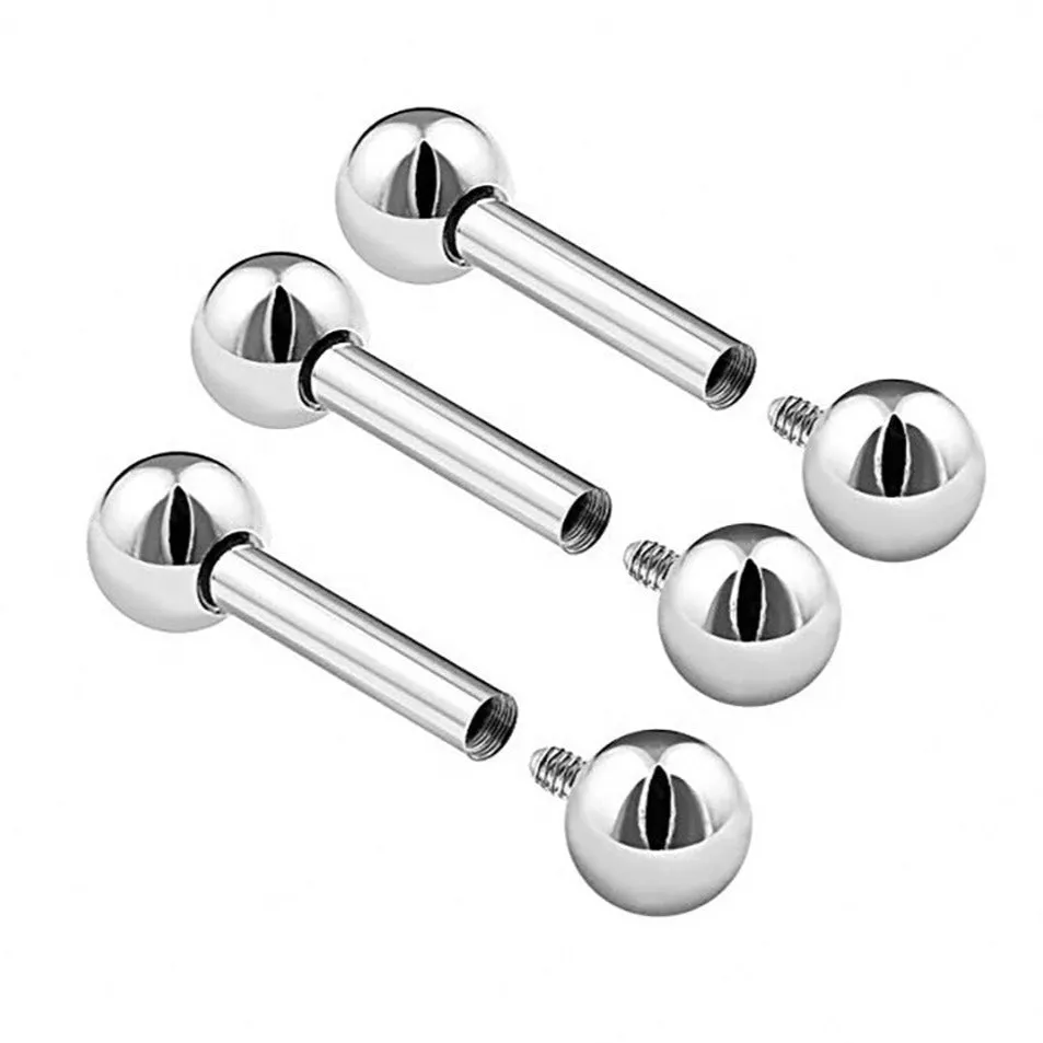 Steel Heavy Gauge Internally Threaded Barbell 12G & Up