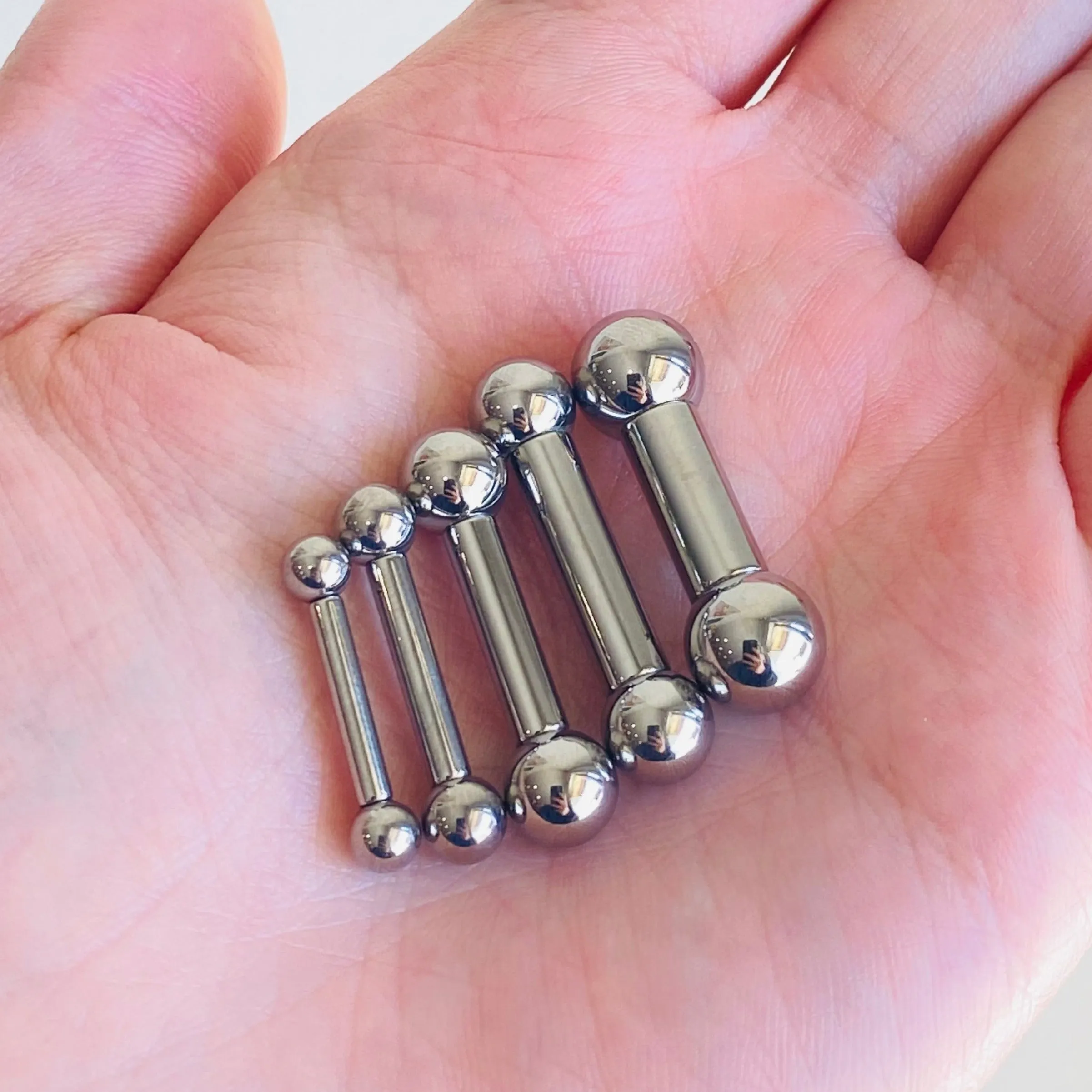 Steel Heavy Gauge Internally Threaded Barbell 12G & Up