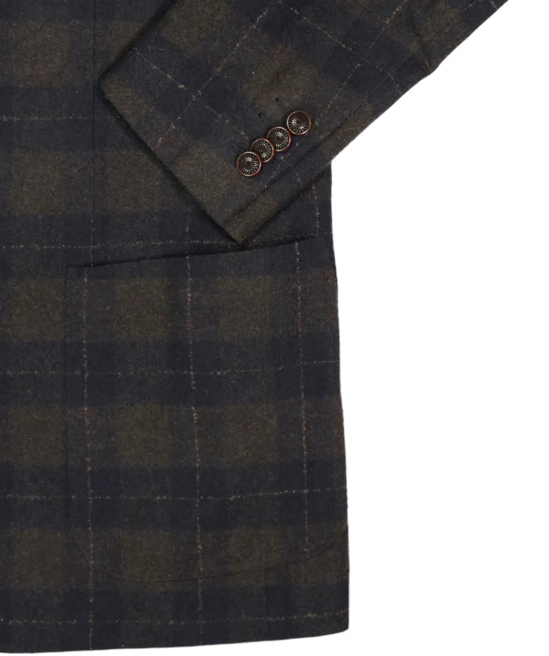 Tagliatore - Brown/Navy Checked Virgin Wool Sports Jacket 50