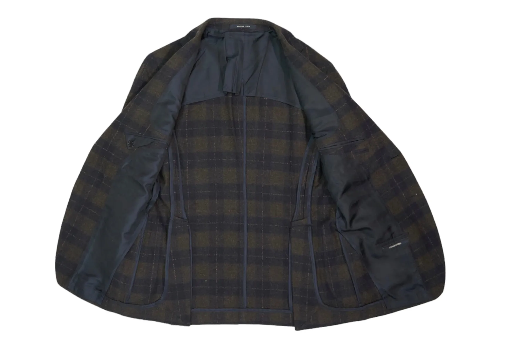 Tagliatore - Brown/Navy Checked Virgin Wool Sports Jacket 50