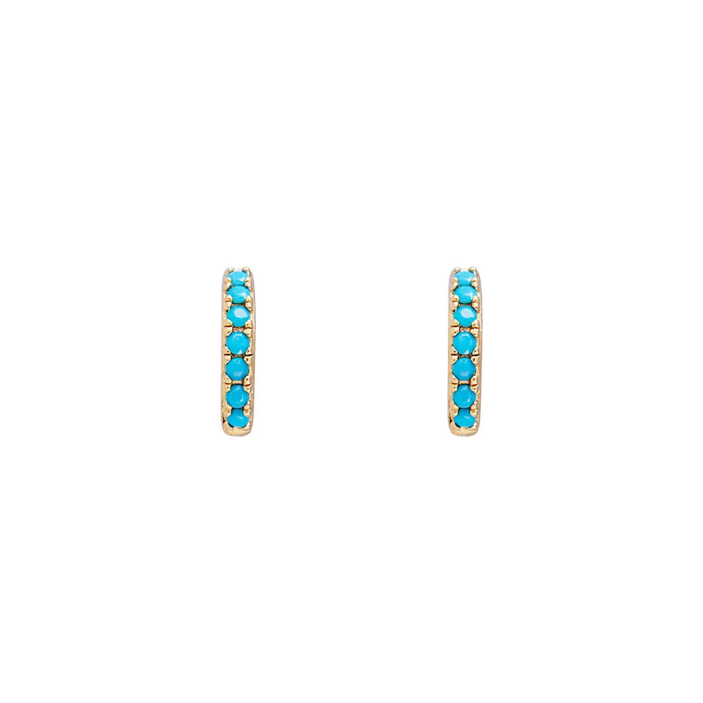 TURQUOISE PAVE HUGGIES