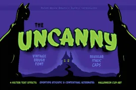 Uncanny Vintage Brush Font