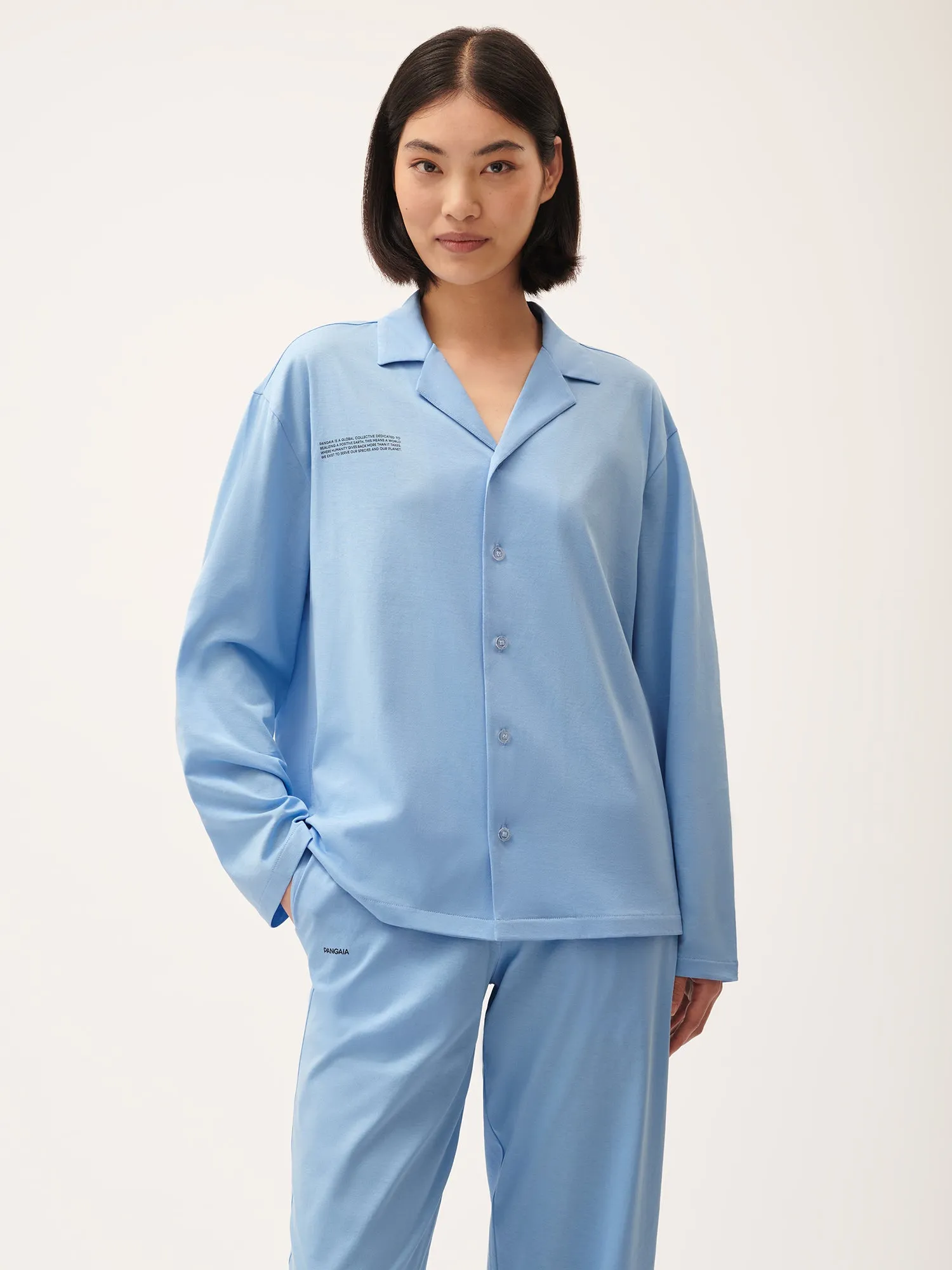 Womens 365 Lightweight Long Pyjama Set—lake blue